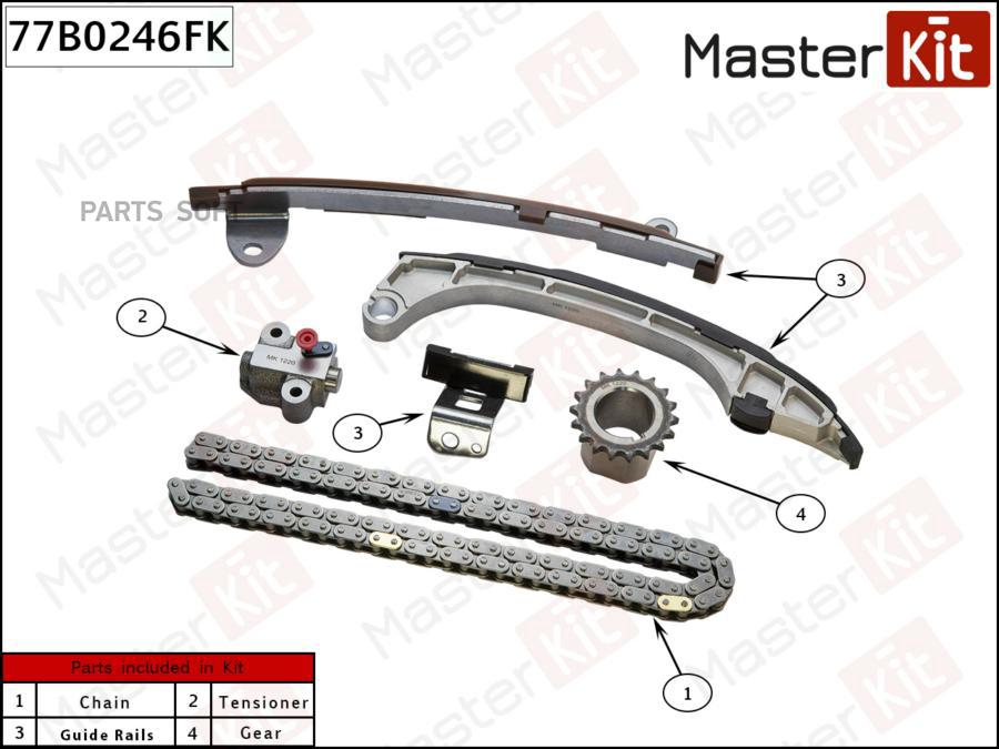 

MASTERKIT 77B0246FK Комплект цепи ГРМ TOYOTA Camry (V50)/Camry (V70)/RAV4 (ZSA4) 2.5 2AR-F