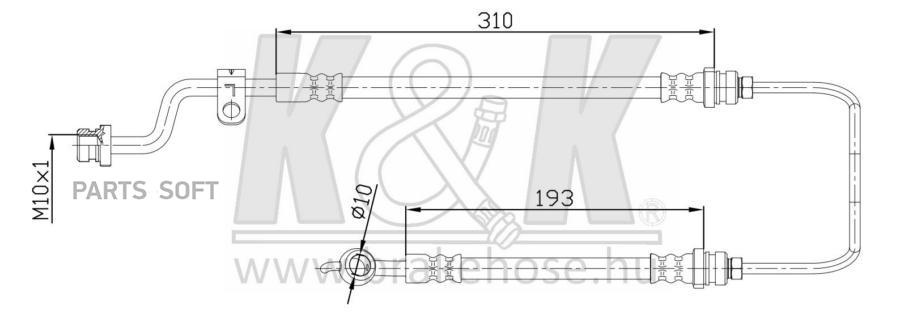 

Шланг тормозной передн лев KIA: Cerato (LD) 1.5 CRDi 07.05- K&K FT0733, FT0733