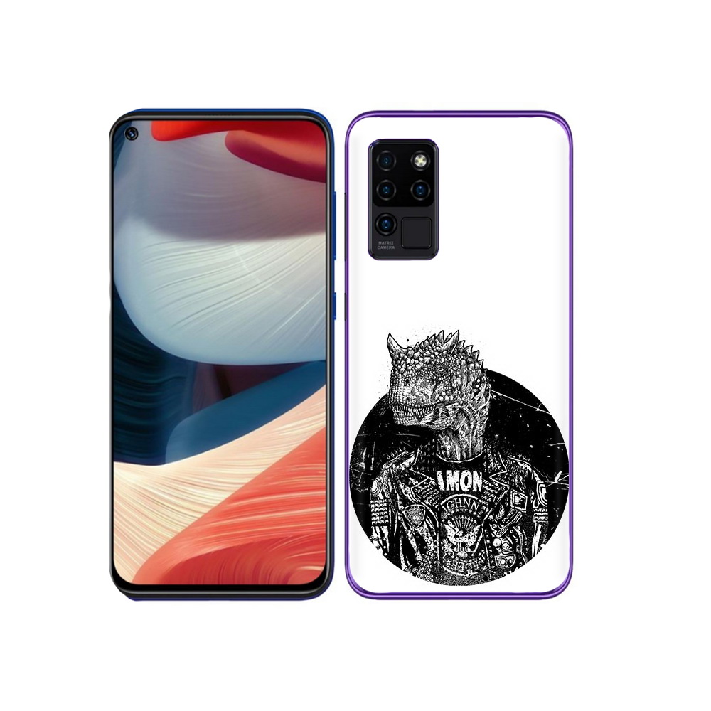 

Чехол MyPads Tocco для Oukitel C21 динозавр в куртке, Прозрачный, Tocco