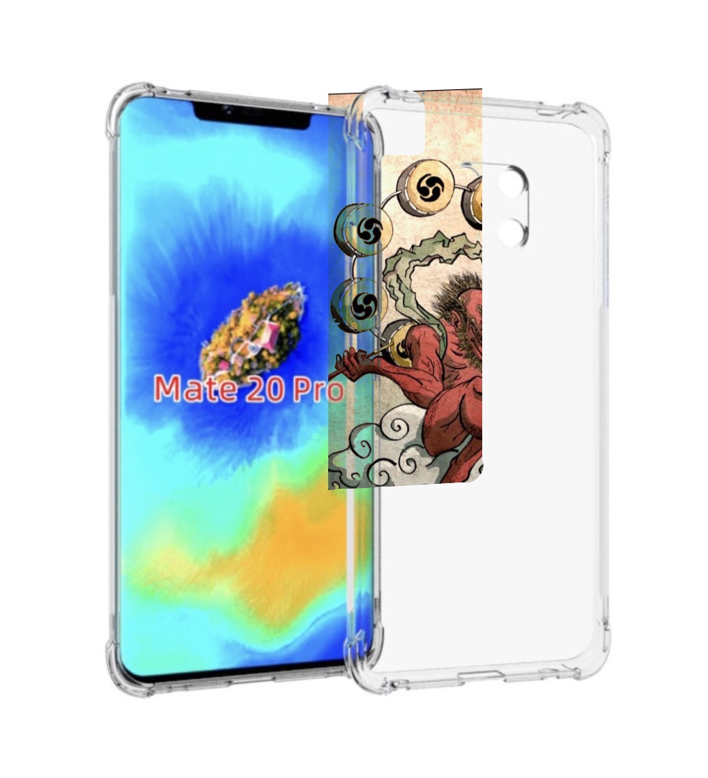

Чехол MyPads красный чертик на облаке для Huawei Mate 20 Pro/Mate 20 RS 6.39, Прозрачный, Tocco