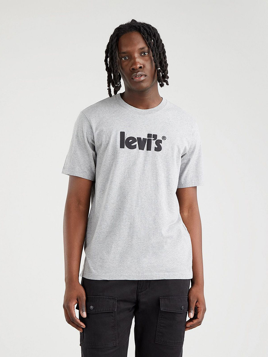 

Футболка мужская Levi's 16143 серая 2XL, Серый, 16143