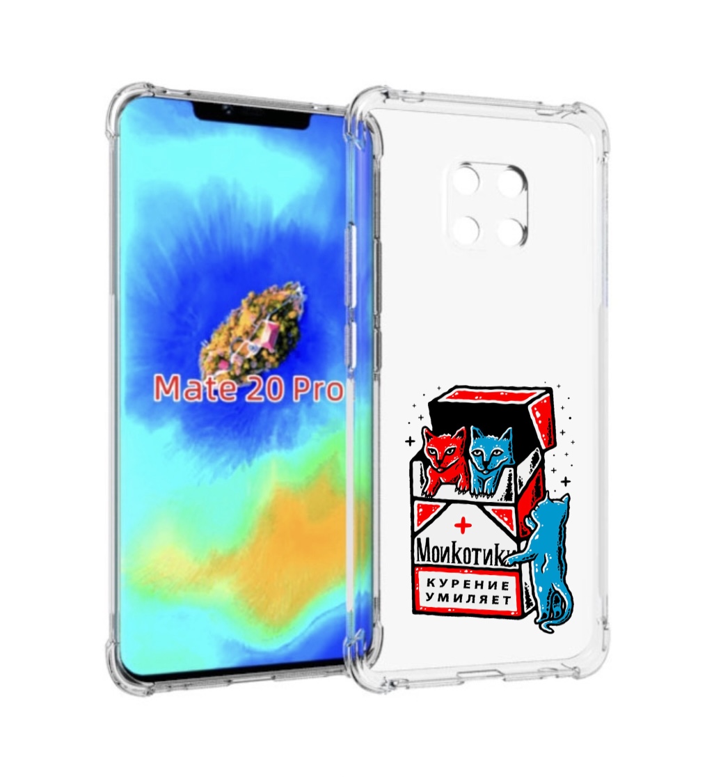 

Чехол MyPads красно-синие-коты для Huawei Mate 20 Pro/Mate 20 RS 6.39, Прозрачный, Tocco