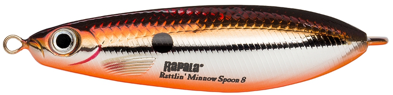 

Незацепляйка RAPALA Rattlin' Minnow Spoon 08 /SBR, Коричневый;серебристый;оранжевый