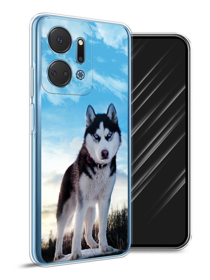 

Чехол Awog на Honor X7A Plus "Хаски 3", Белый;черный;голубой, 6121850-1