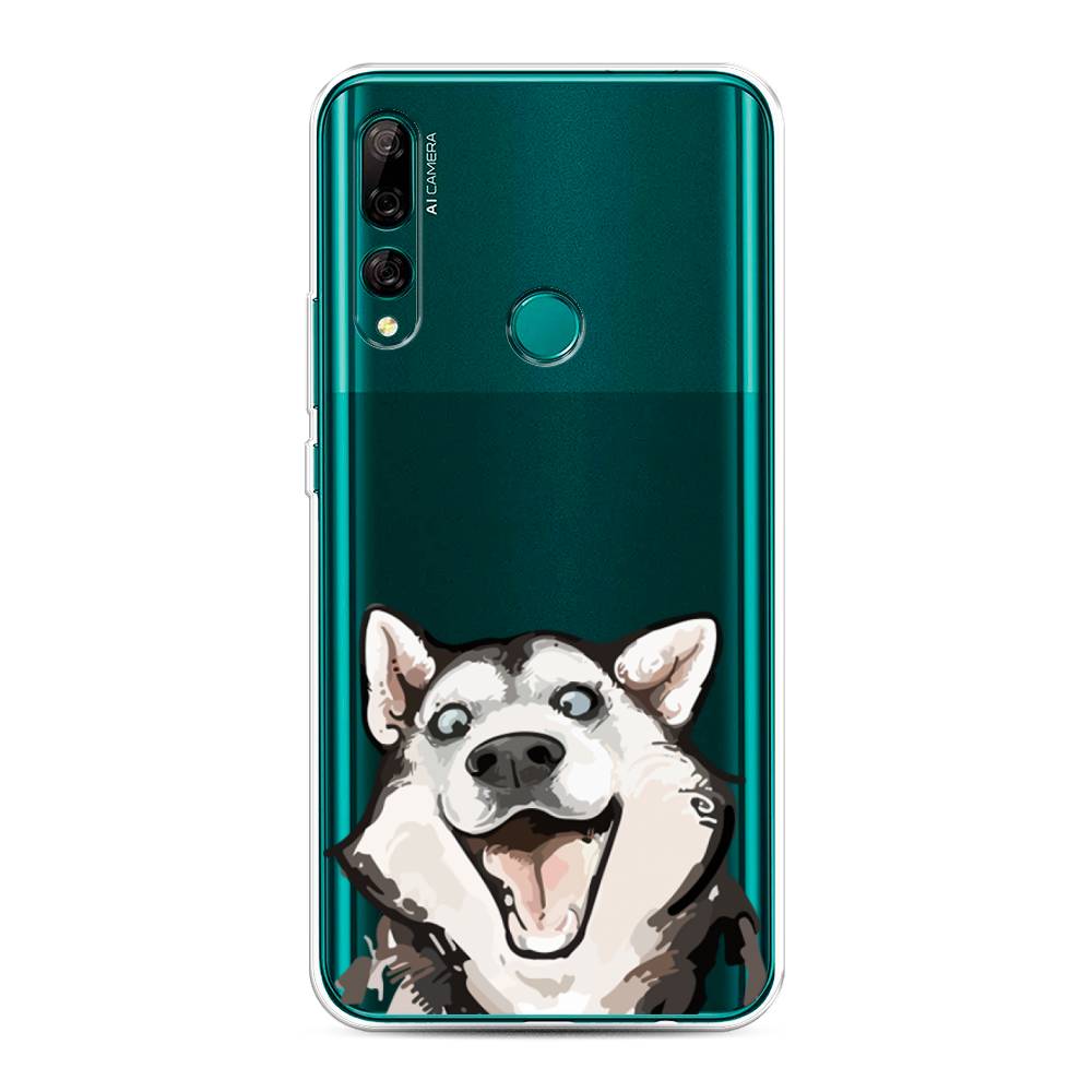 

Чехол Awog на Huawei Y9 Prime 2019 "Радостный хаски", Белый;голубой;черный, 611950-1