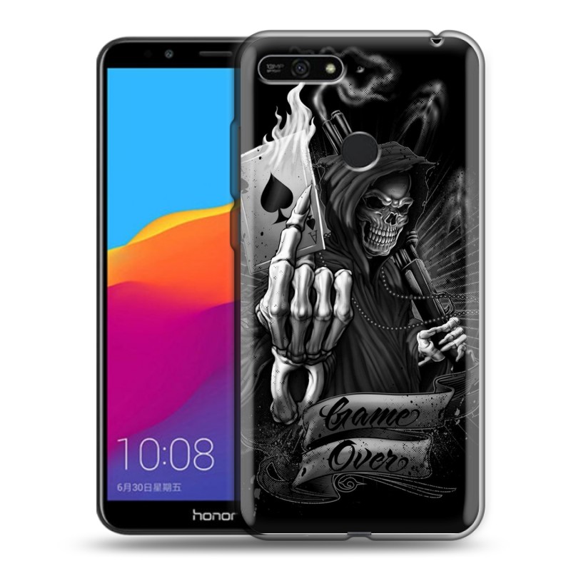 фото Чехол для huawei y6 prime 2018 с рисунком и защитой камеры 100gadgets