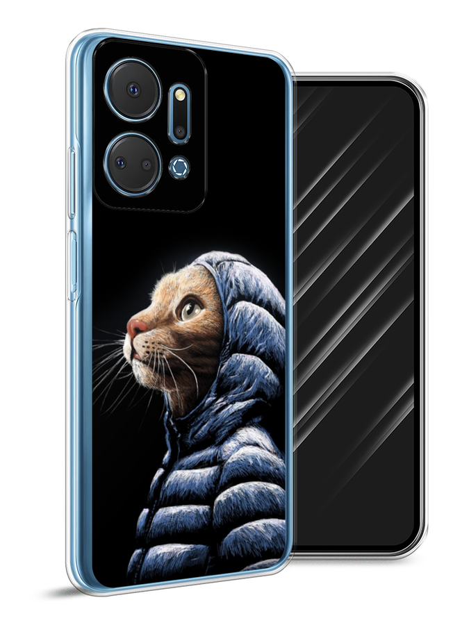 

Чехол Awog на Honor X7A Plus "Кот в капюшоне", Черный;бежевый;синий, 6121850-1