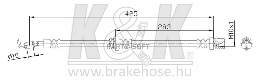 

Шланг тормозной задн прав DAEWOO: NUBIRA/LACETTI 03- RR K&K FT0193, FT0193