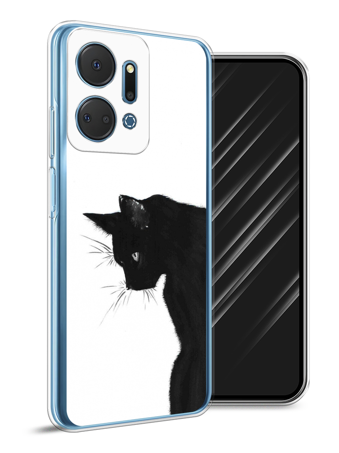 

Чехол Awog на Honor X7A Plus "Black cat", Черный;белый, 6121850-1