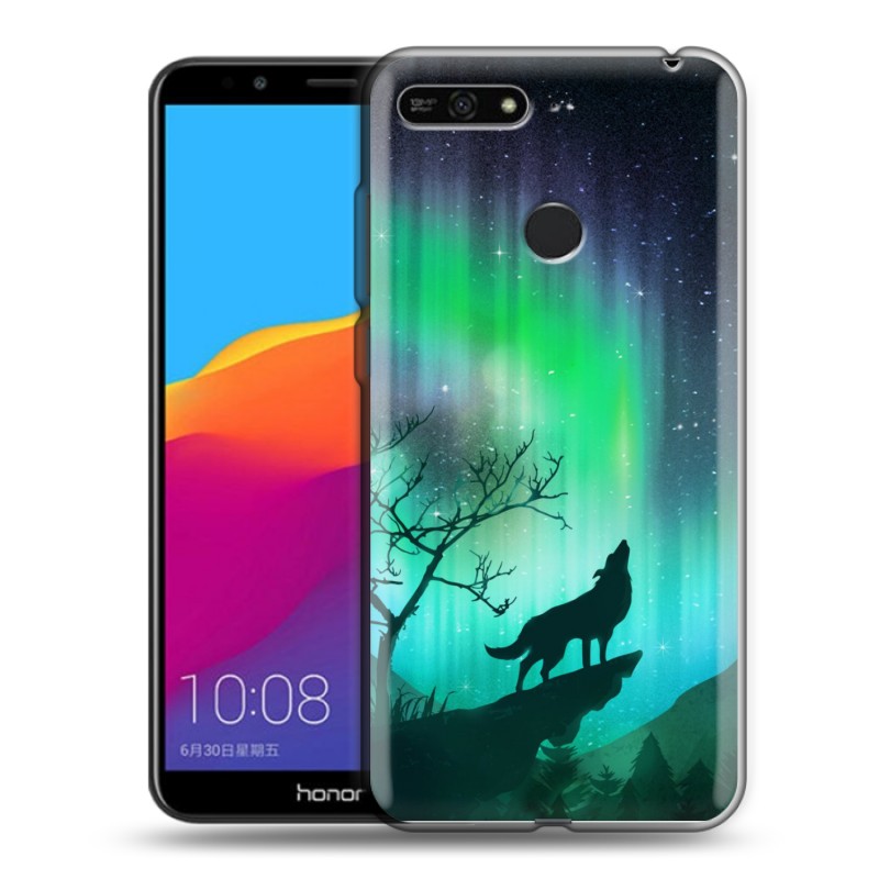 фото Чехол для huawei y6 prime 2018 с рисунком и защитой камеры 100gadgets