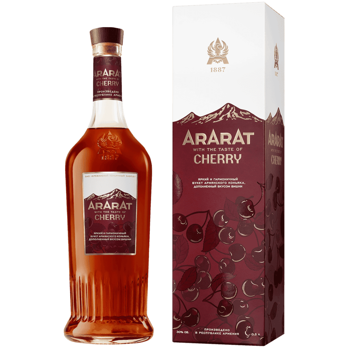 

Напиток спиртной Ararat with the taste of Cherry 0,5 л в подарочной упаковке