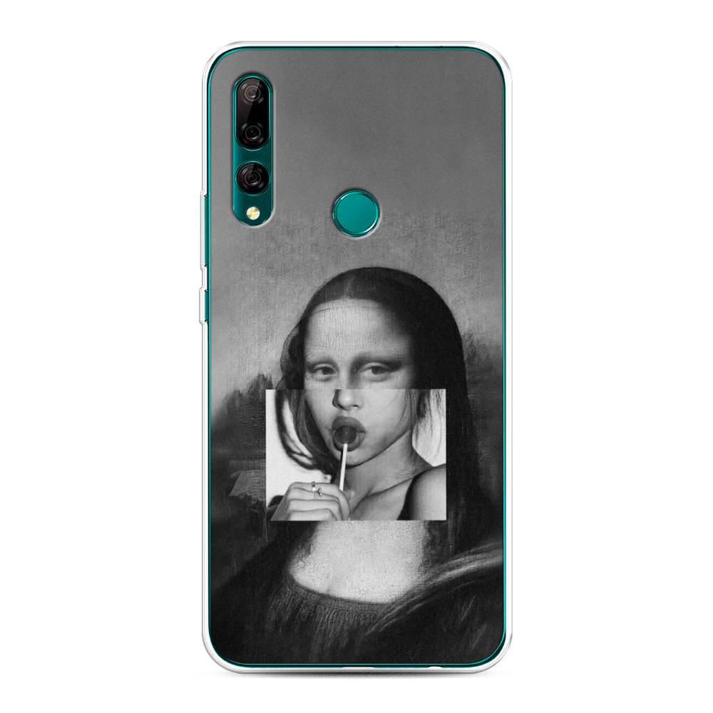 

Чехол Awog на Huawei Y9 Prime 2019 "Mona Lisa sucking lollipop", Серый, 611950-9