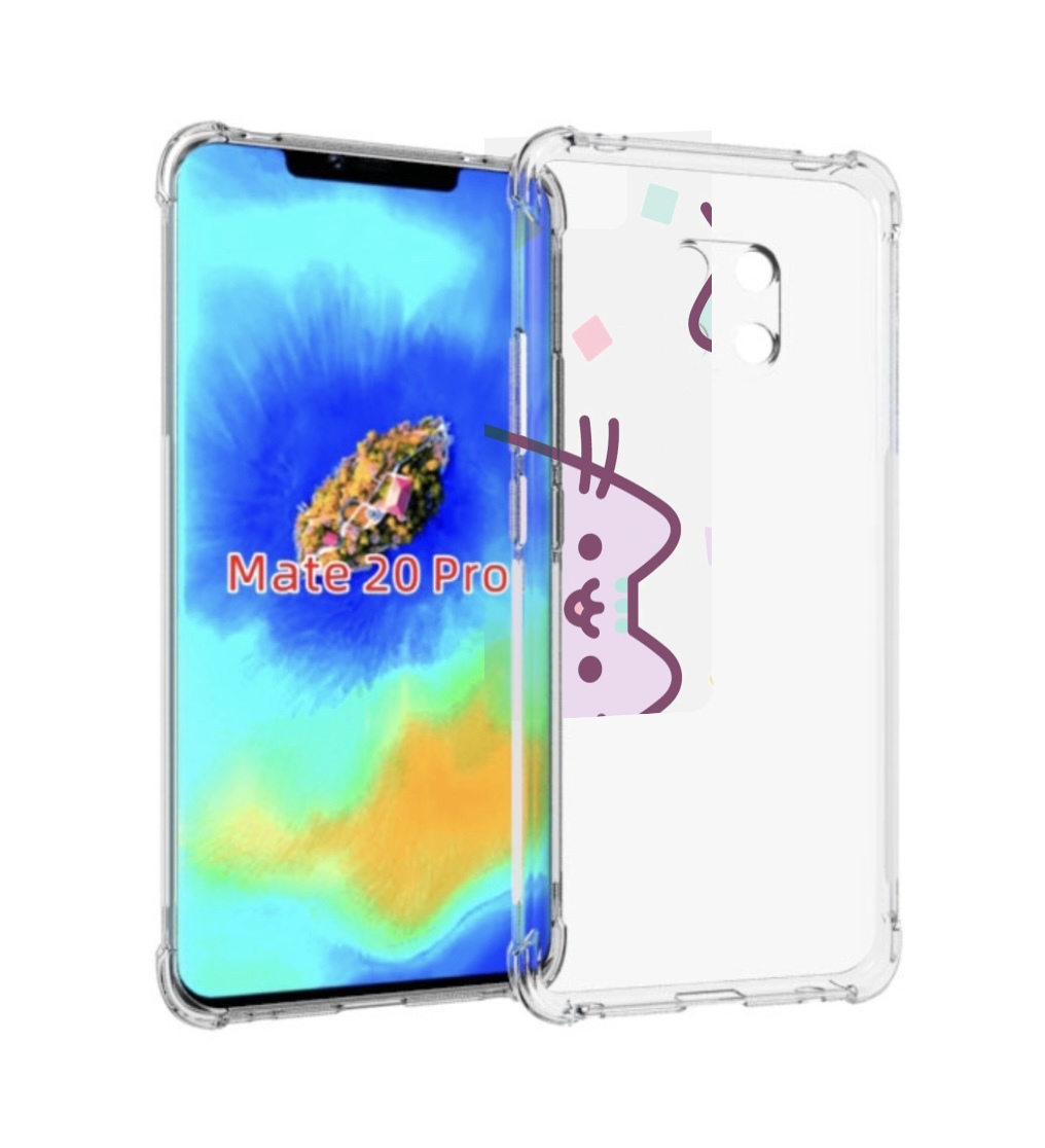 

Чехол MyPads котики зеленый фиолетовый розовый женский для Huawei Mate 20 Pro., Прозрачный, Tocco