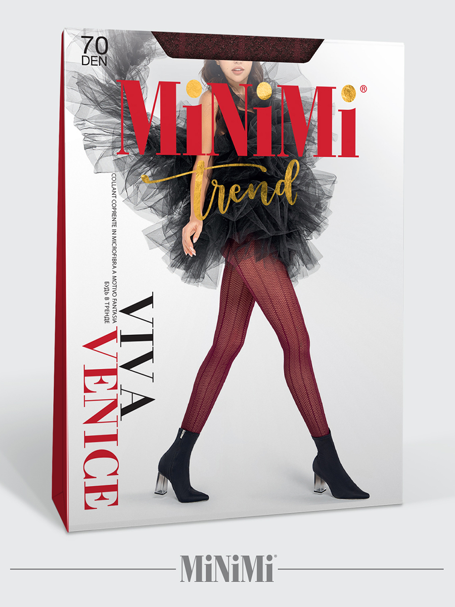 

Колготки женские Minimi VIVA VENICE 70 бордовые, Бордовый, VIVA VENICE 70