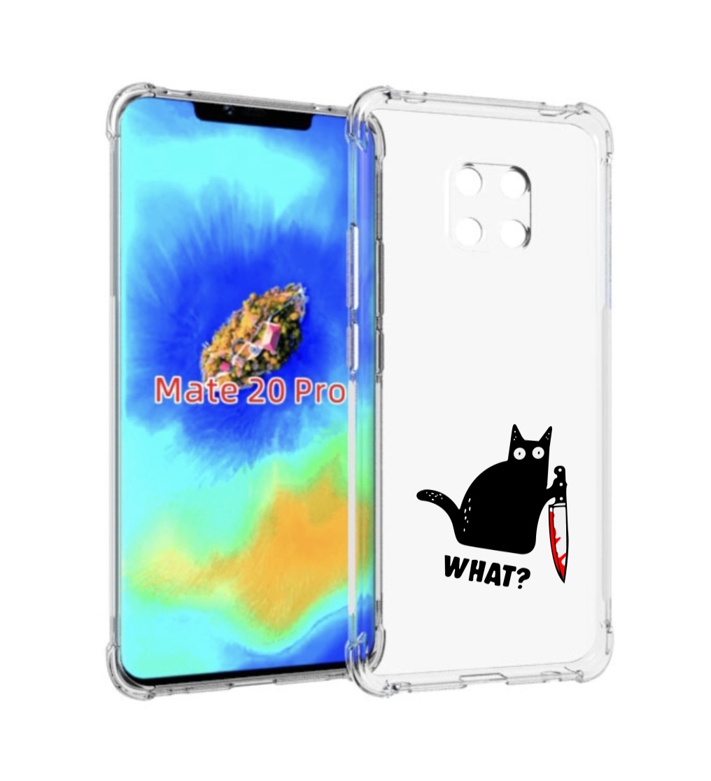 

Чехол MyPads котик-убийца для Huawei Mate 20 Pro/Mate 20 RS 6.39, Прозрачный, Tocco
