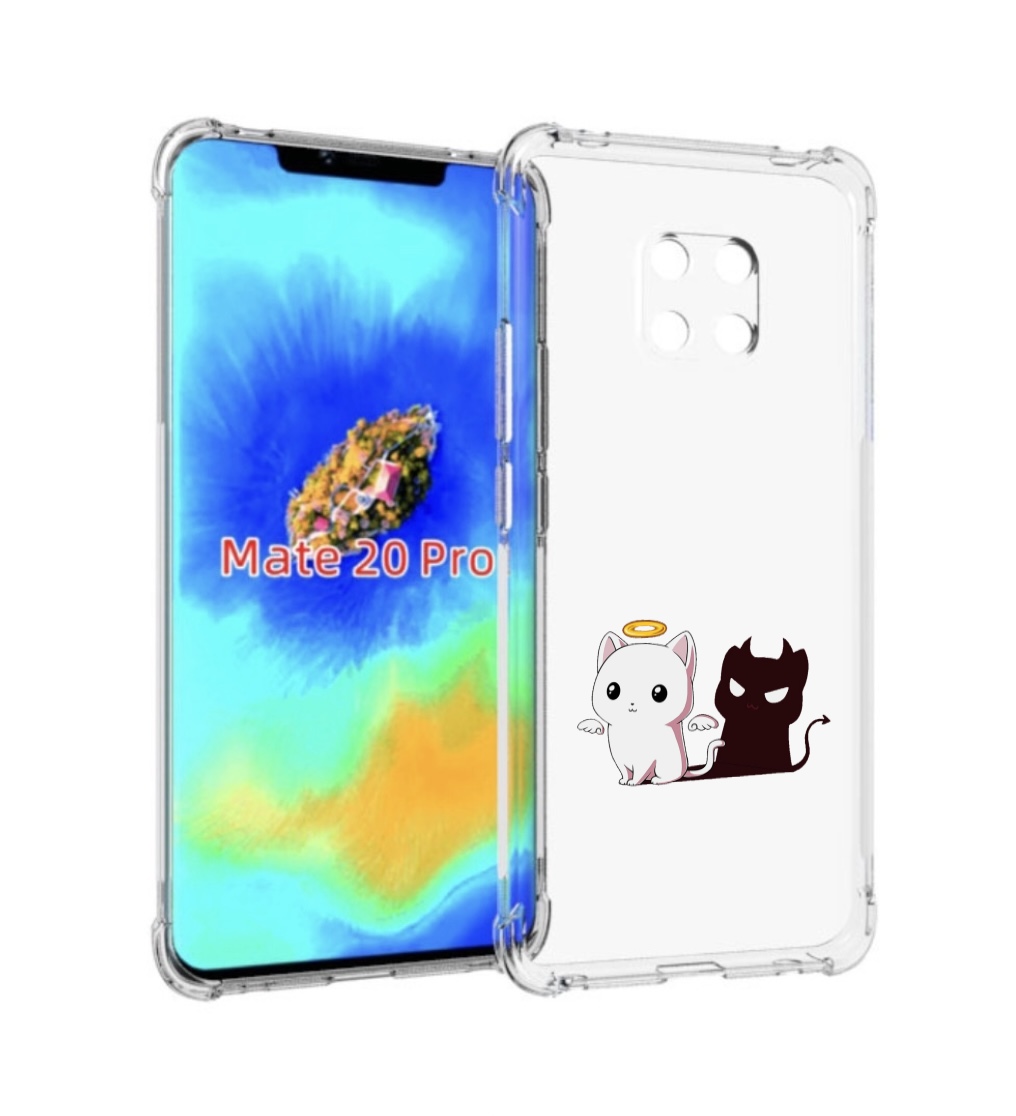 Чехол MyPads котик-с-злой-тенью для Huawei Mate 20 Pro/Mate 20 RS 6.39