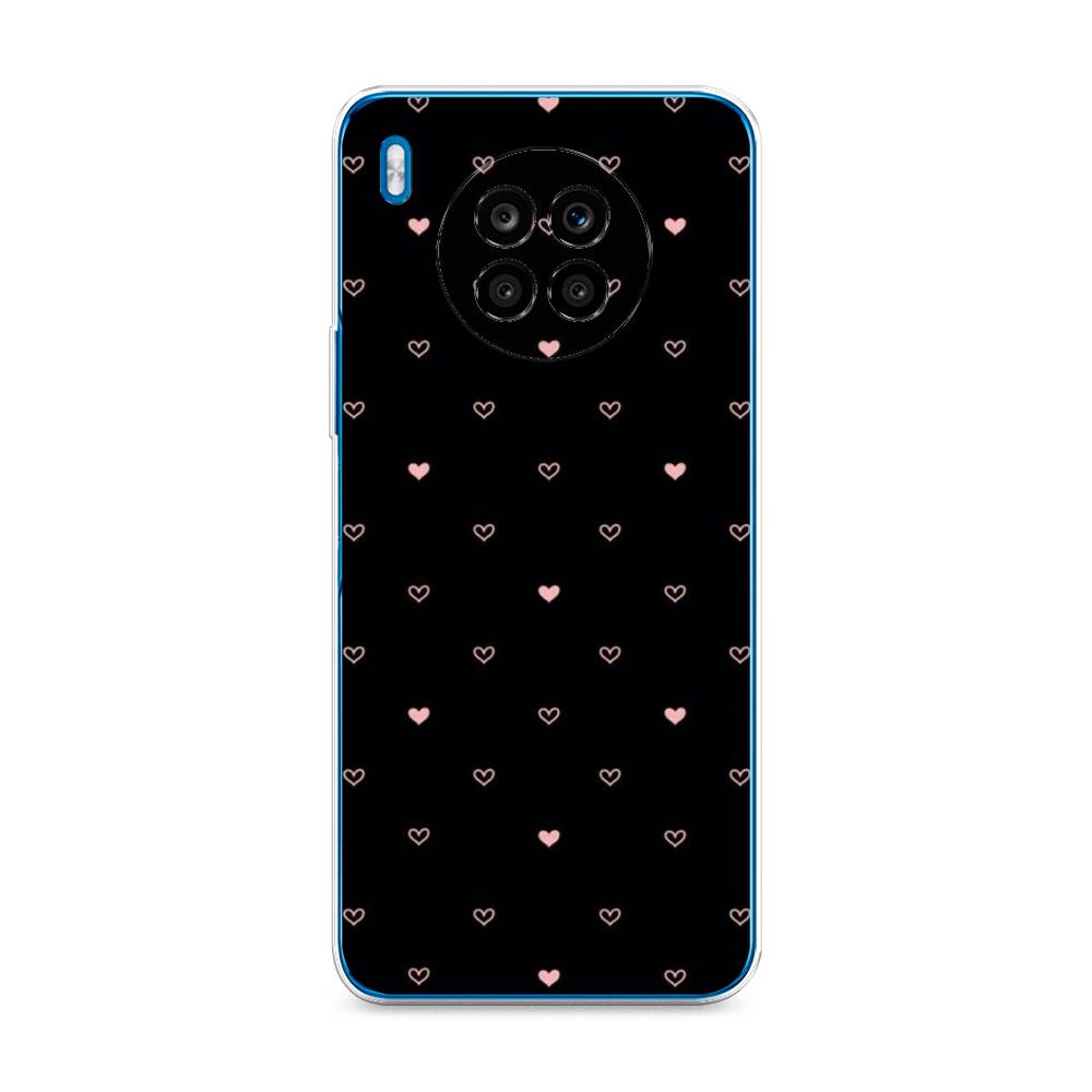

Чехол Awog на Honor 50 Lite "Черный фон и сердечки", Розовый;серый;черный, 6106450-3