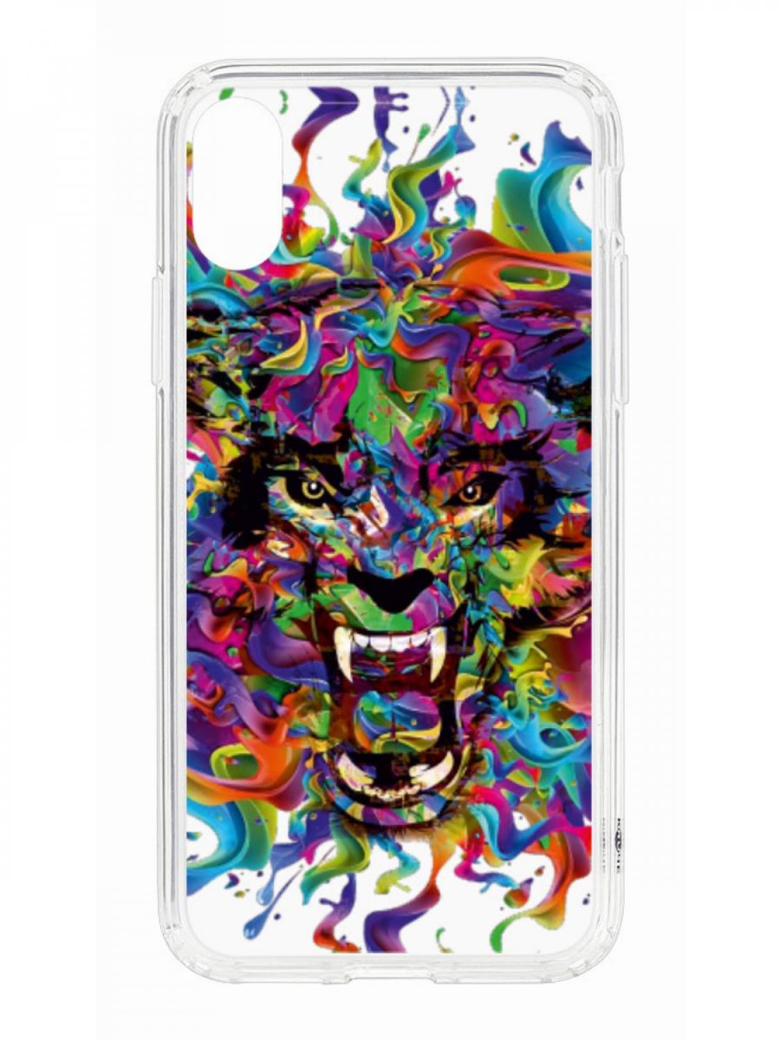 фото Противоударный чехол для iphone x/iphone xs kruche print magsafe colored beast с рисунком кruче