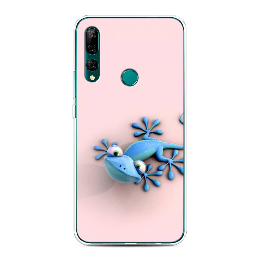 

Чехол Awog на Huawei Y9 Prime 2019 "Голубая ящерка", Розовый;голубой;белый, 611950-2