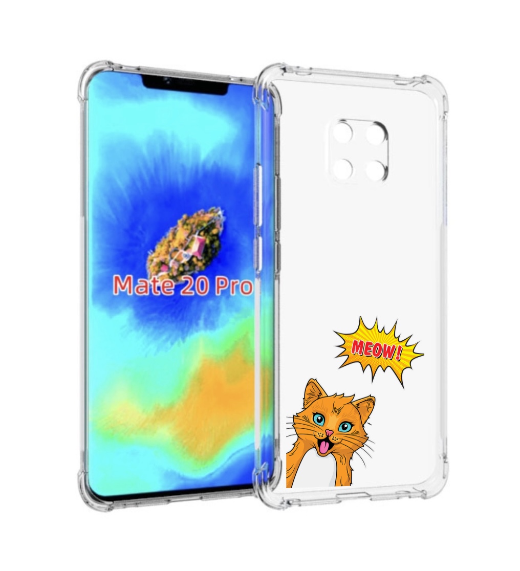 

Чехол MyPads кот-мяу детский для Huawei Mate 20 Pro/Mate 20 RS 6.39, Прозрачный, Tocco