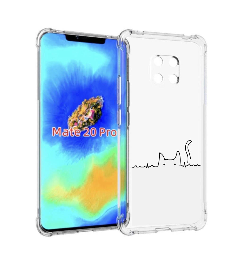 

Чехол MyPads кот-музыкальный для Huawei Mate 20 Pro/Mate 20 RS 6.39, Прозрачный, Tocco