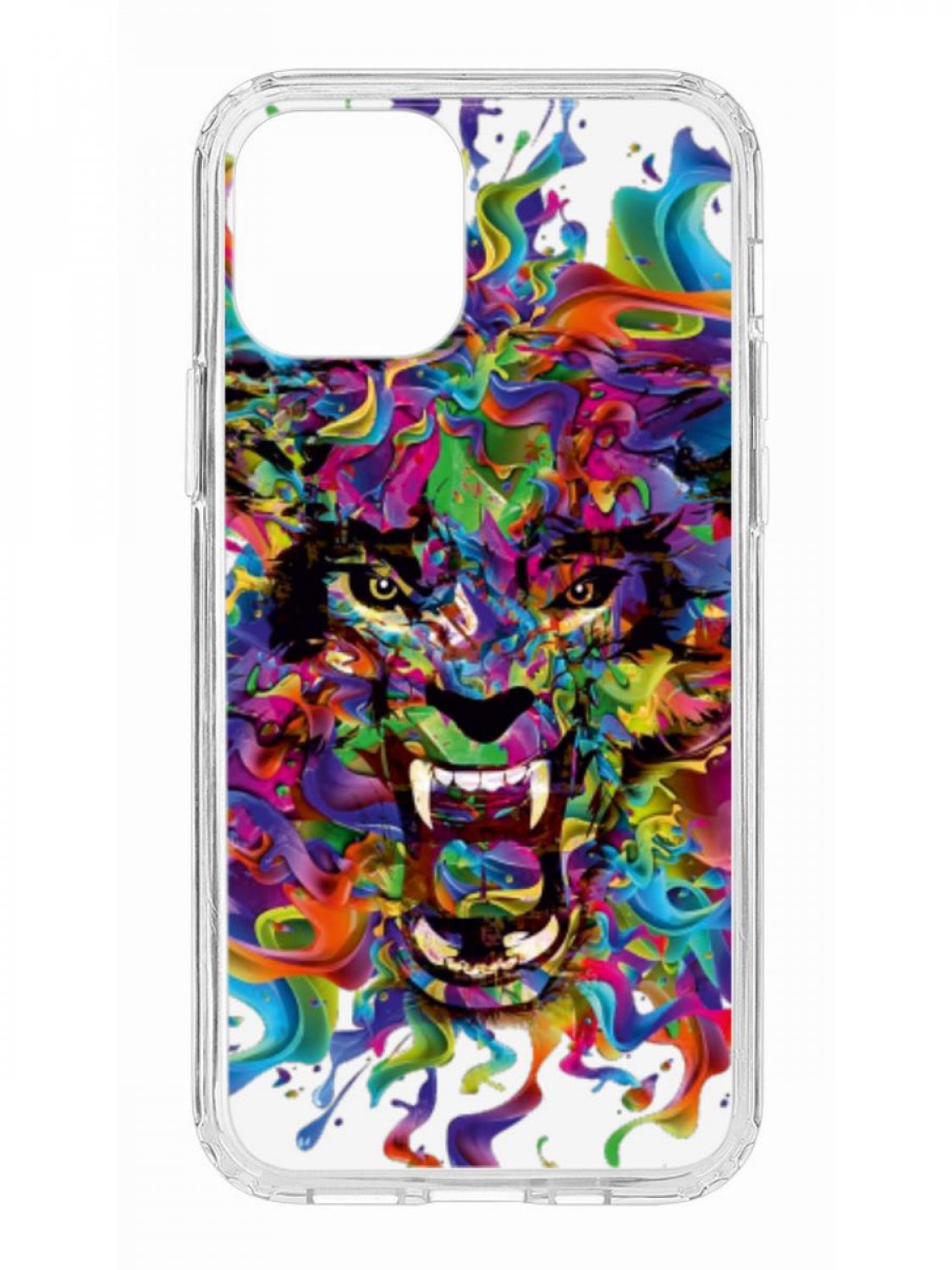 фото Противоударный чехол для iphone 12/12 pro kruche print magsafe colored beast с рисунком кruче