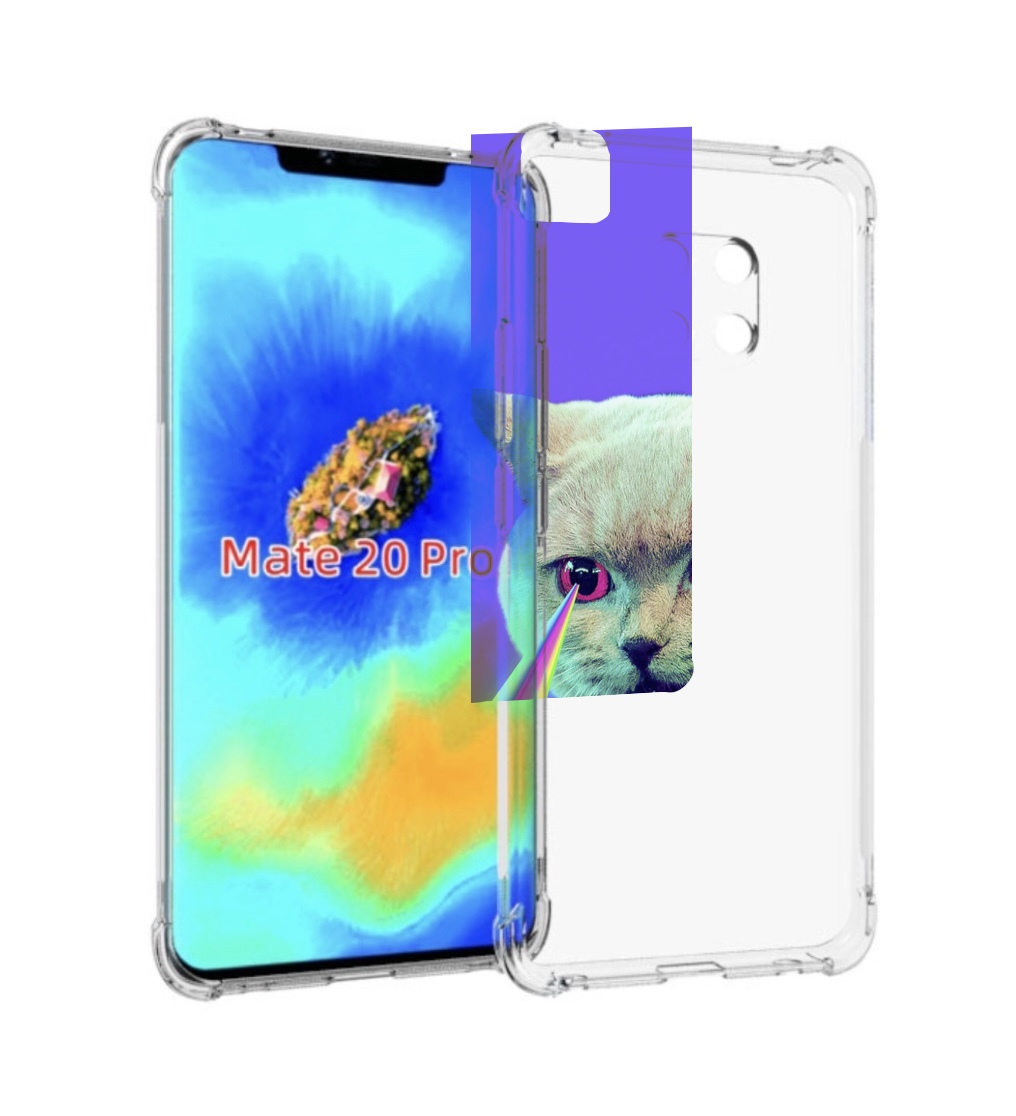 

Чехол MyPads кот с радугой в глазах для Huawei Mate 20 Pro/Mate 20 RS 6.39, Прозрачный, Tocco