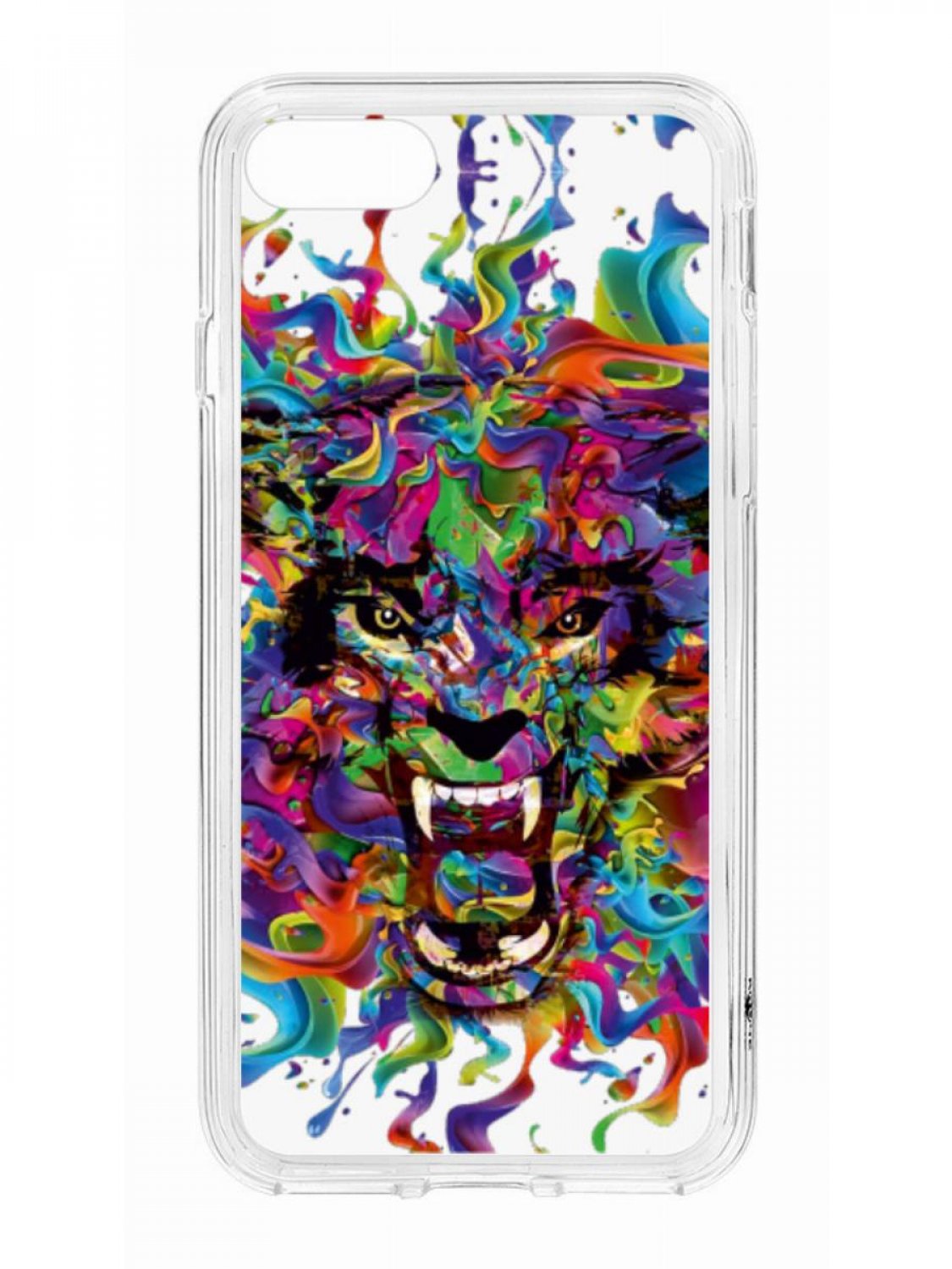 фото Противоударный чехол для iphone 7/iphone 8 kruche print magsafe colored beast с рисунком кruче