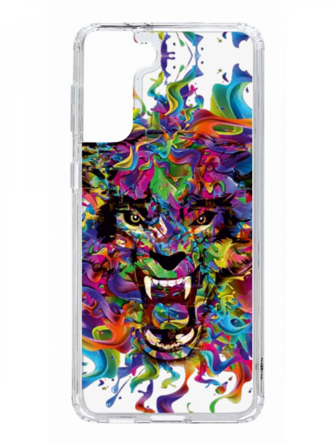 фото Противоударный чехол для samsung galaxy s21 plus kruche print colored beast прозрачный кruче