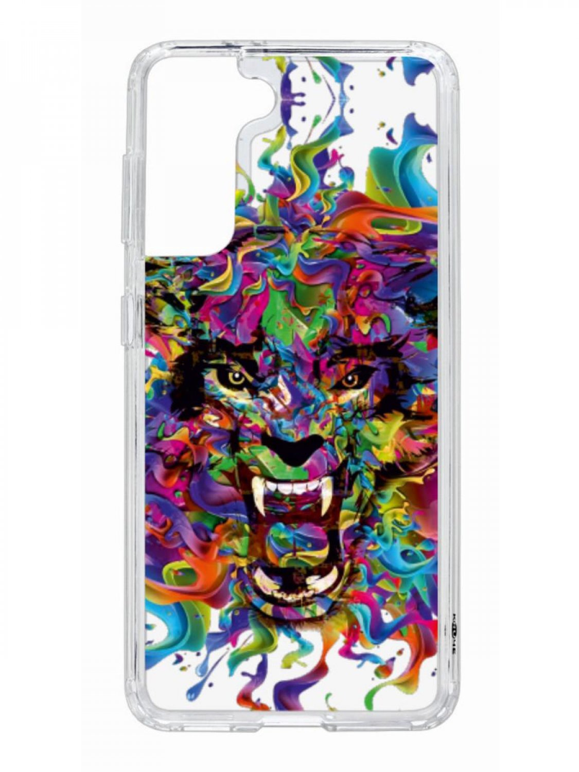 фото Противоударный чехол для samsung galaxy s21 kruche print colored beast прозрачный кruче