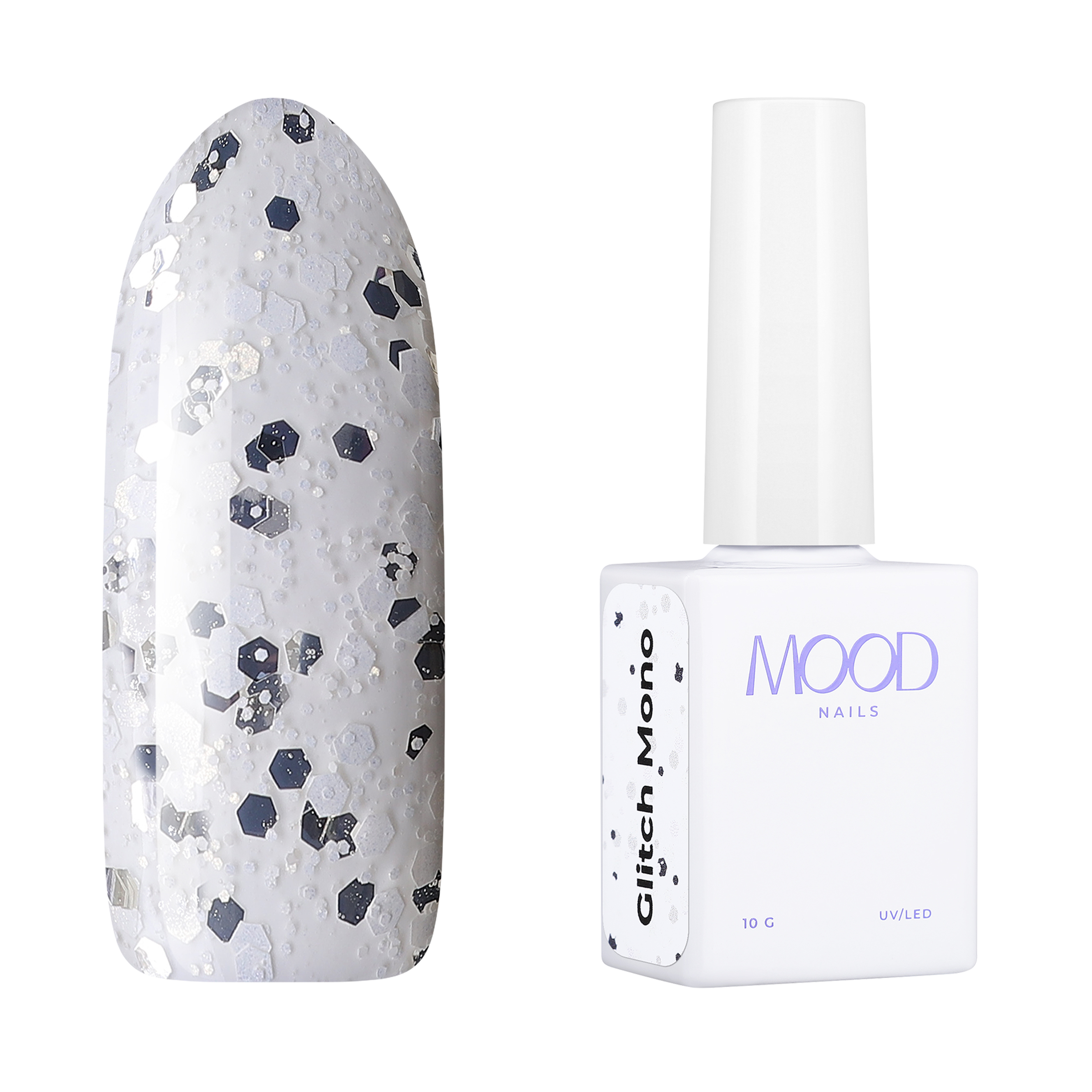 

Гель-лак Moodnail Gel-Polish Glitch Mono 10 г
