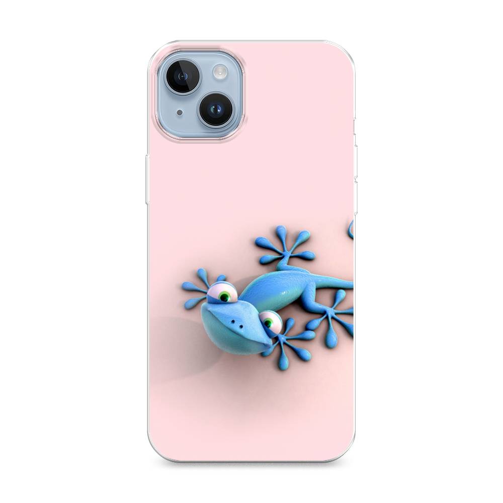 

Чехол Awog на Apple iPhone 14 / Айфон 14 "Голубая ящерка", 15150-2