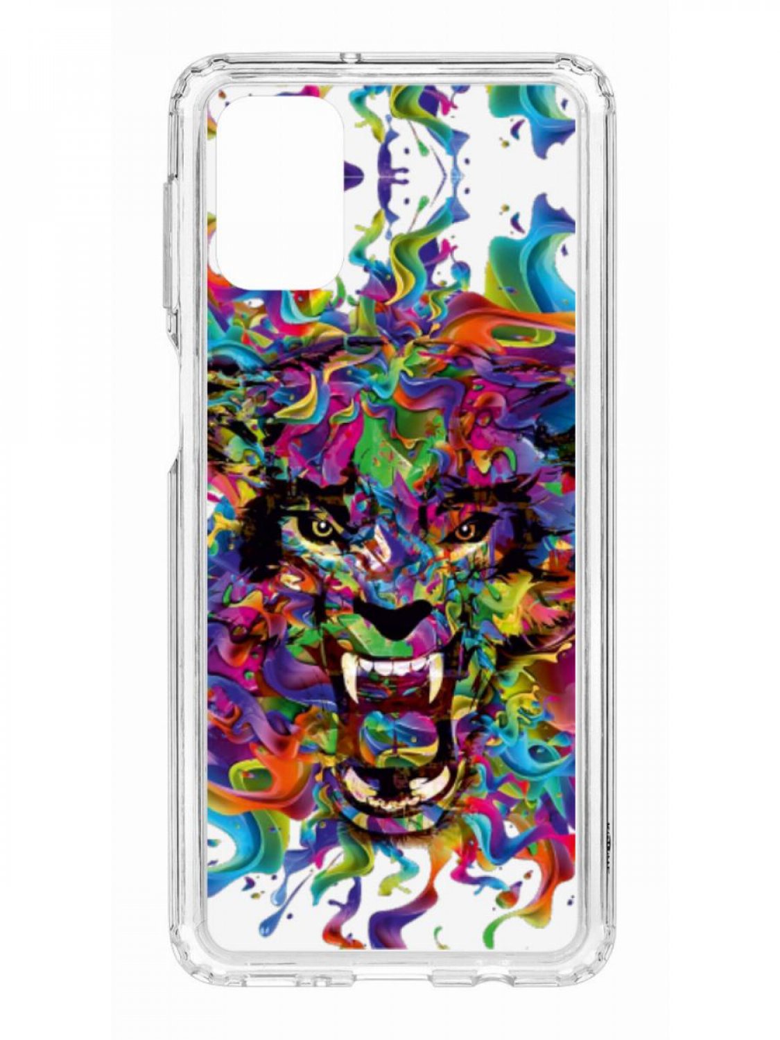 фото Противоударный чехол для samsung galaxy m31s kruche print colored beast прозрачный кruче