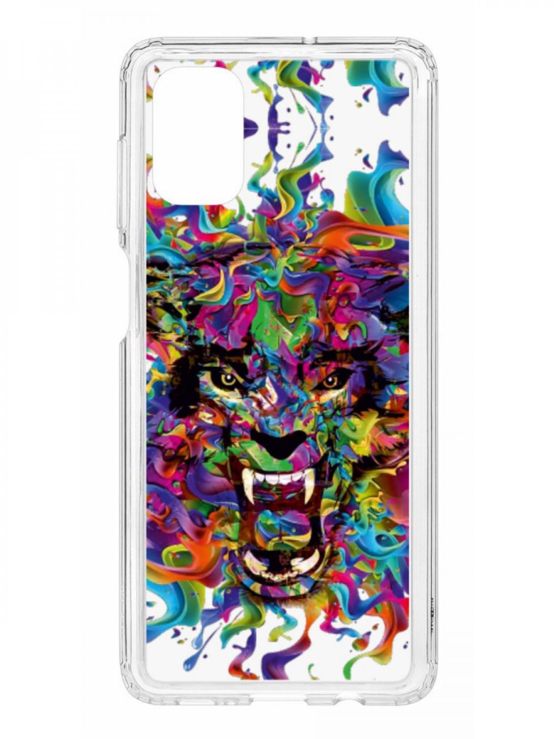 фото Противоударный чехол для samsung galaxy m51 kruche print colored beast прозрачный кruче