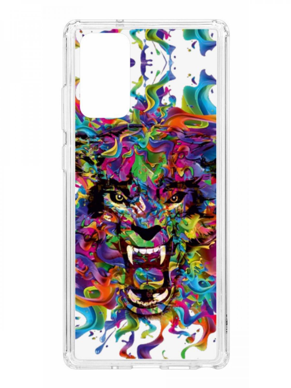 фото Противоударный чехол для samsung galaxy note 20 kruche print colored beast прозрачный кruче