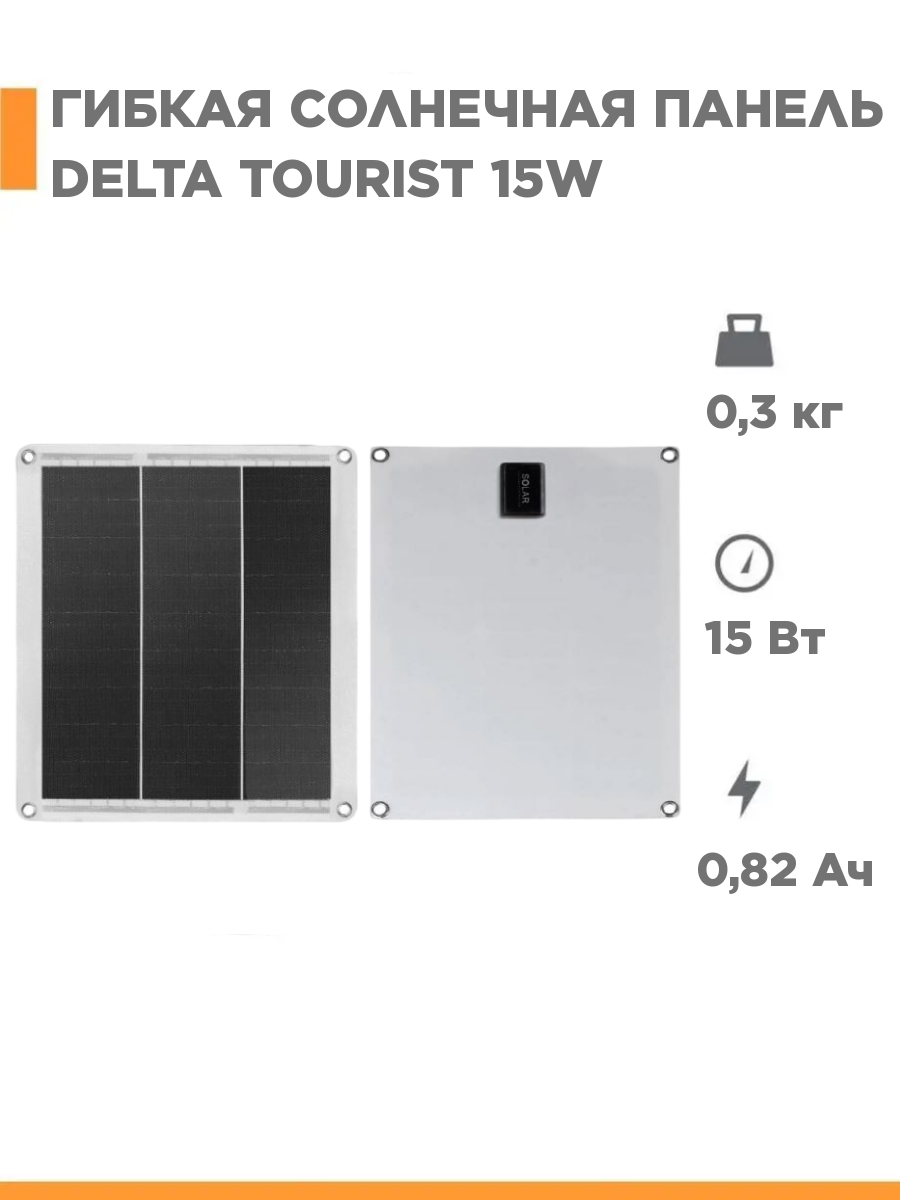 Гибкая солнечная панель DELTA Tourist 15Вт 3361₽