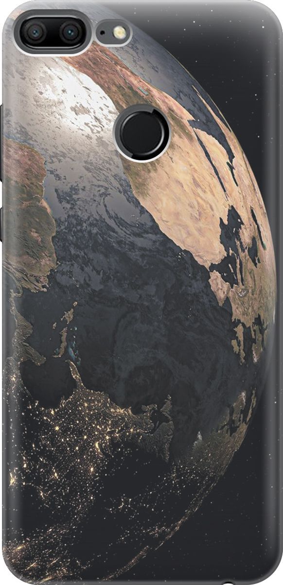 

Силиконовый чехол на Honor 9 Lite с принтом "Земля", Розовый;синий, 2763