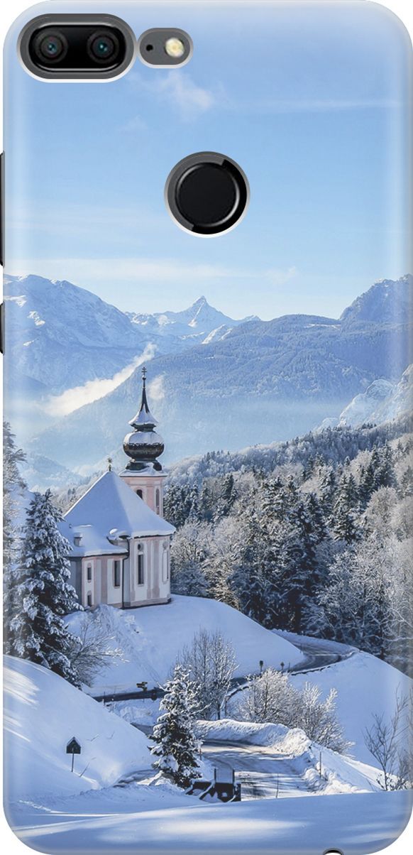 

Силиконовый чехол на Honor 9 Lite с принтом "Заснеженные горы", Голубой;синий, 2763
