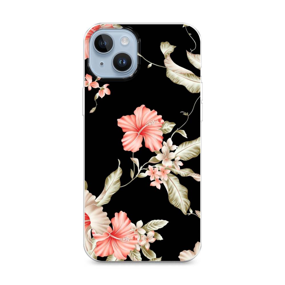 

Чехол Awog на Apple iPhone 14 / Айфон 14 "Цветы на черном", 15150-8