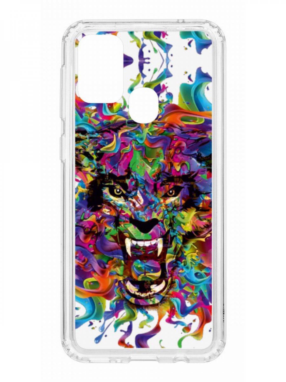 фото Противоударный чехол для samsung galaxy m31 kruche print colored beast прозрачный кruче