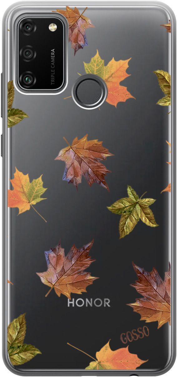 

Силиконовый чехол на Honor 9A с 3D принтом "Maple" прозрачный, Прозрачный;оранжевый, 1679