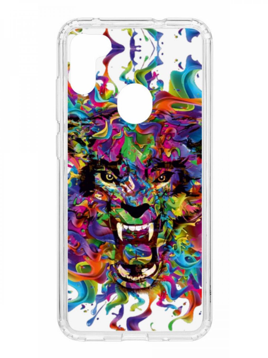 фото Противоударный чехол для samsung galaxy m11 kruche print colored beast прозрачный кruче