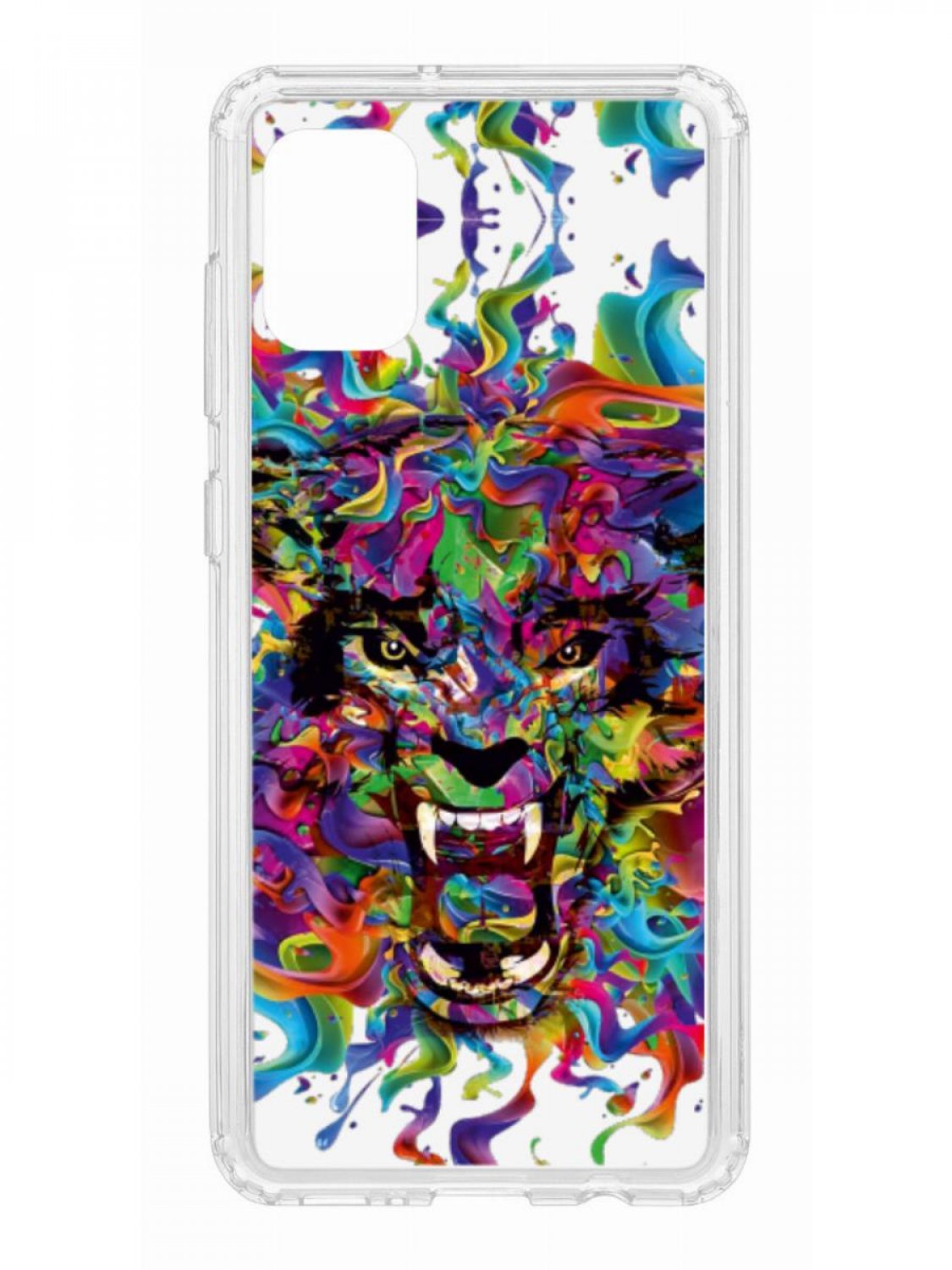 фото Противоударный чехол для samsung galaxy a31 kruche print colored beast прозрачный кruче