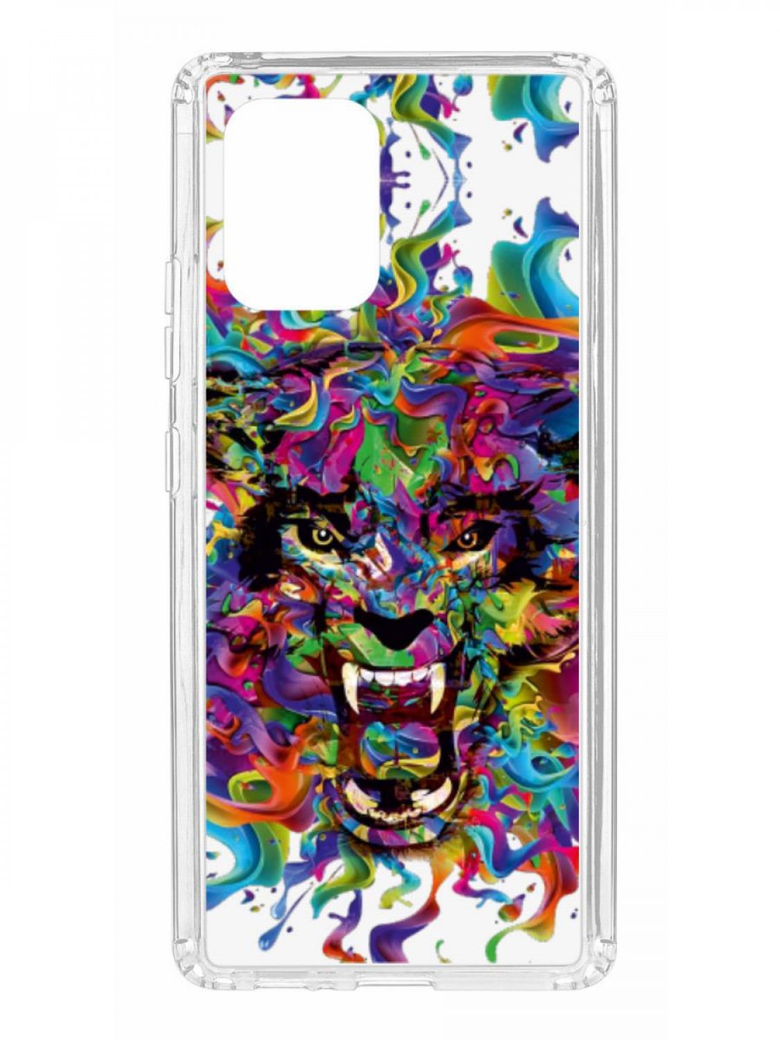 фото Противоударный чехол для samsung galaxy s10 lite kruche print colored beast прозрачный кruче