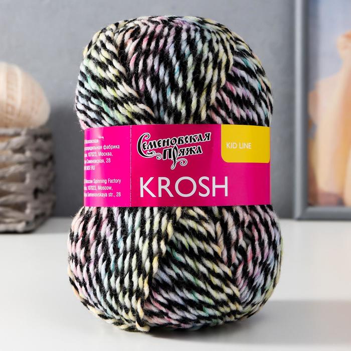 

Пряжа Krosh (Крош) акрил 100% 110м/50 гр цв.черн.-мул (1403), Черный;белый, Пряжа для вязания "Krosh"