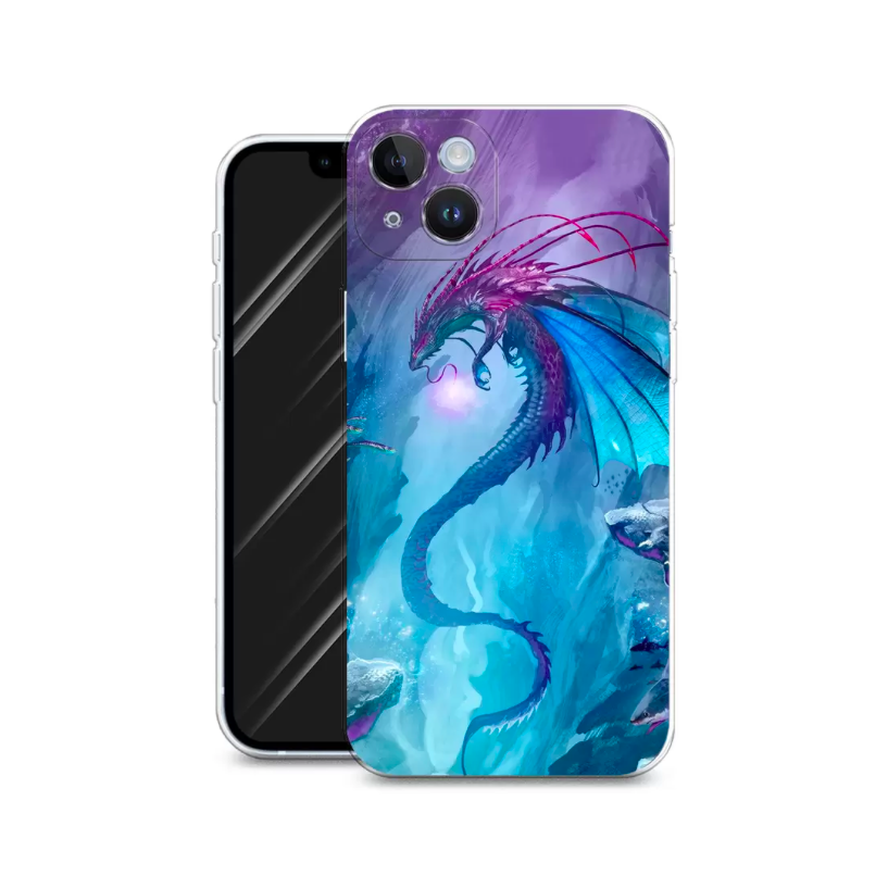 

Чехол Awog на Apple iPhone 14 / Айфон 14 "Водный дракон", Разноцветный, 15150-2