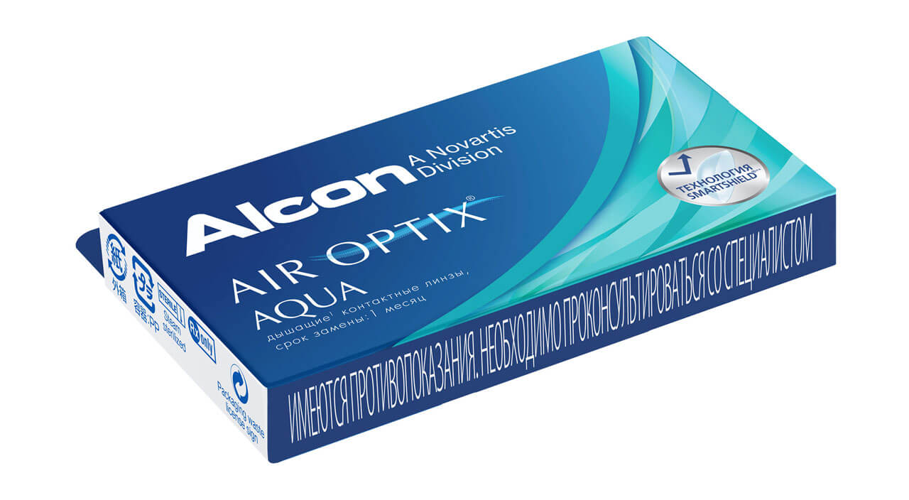 Купить Контактные линзы Alcon Air Optix Aqua 6 линз R 8.6 -6.75