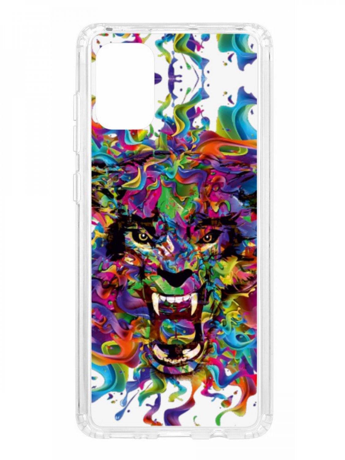 фото Противоударный чехол для samsung galaxy a71 kruche print colored beast прозрачный кruче