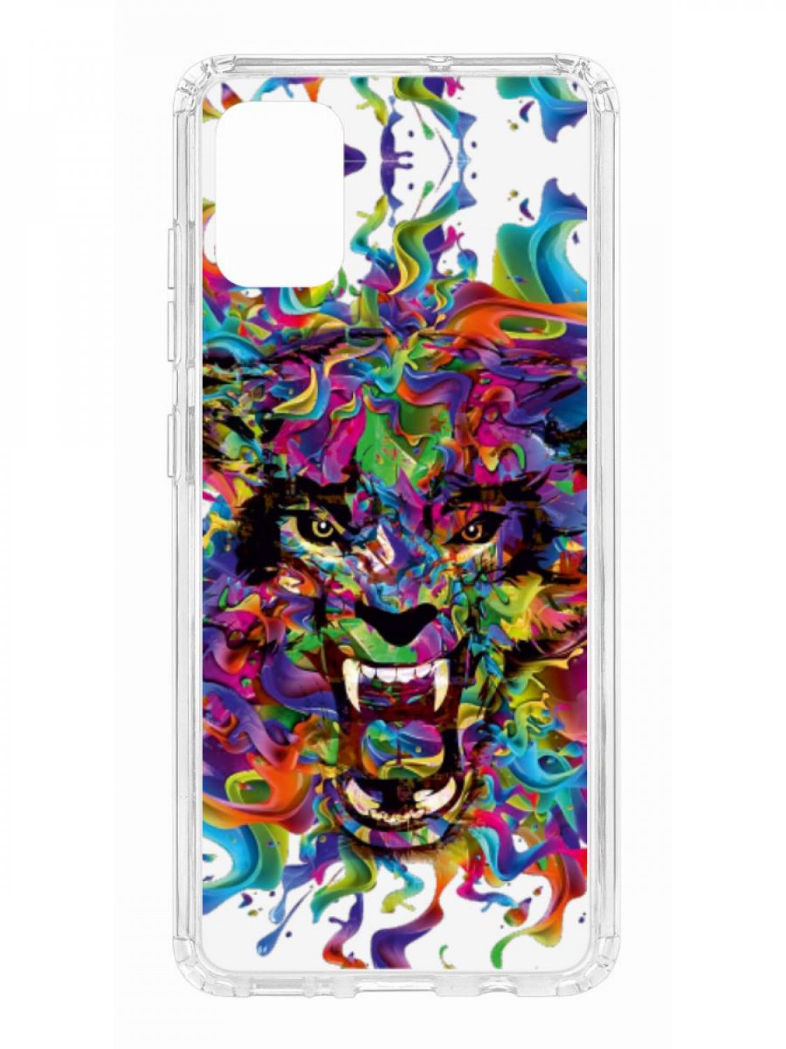 Противоударный чехол для Samsung Galaxy A51 Kruche Print Colored beast прозрачный