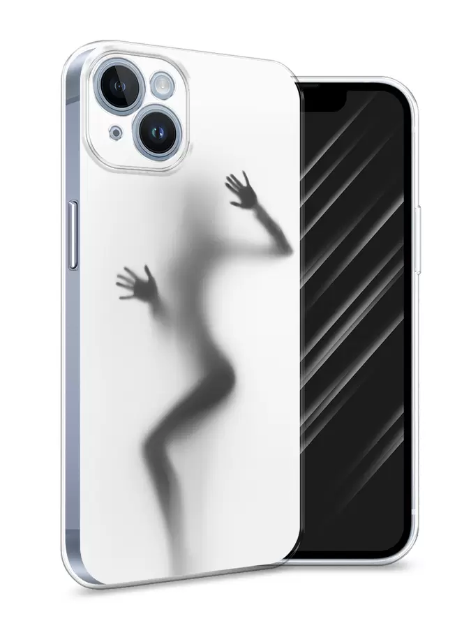 

Силиконовый чехол Awog "Девушка в душе" для Apple iPhone 14, Белый, 15150-7
